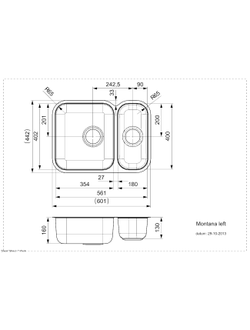 Мойка Reginox Montana U Left OKG lux