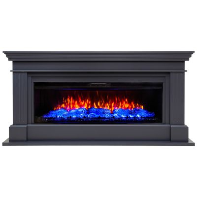 Линейный электрокамин Ontario GR с очагом Joker 52