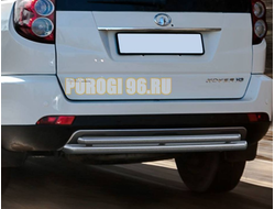 Защита заднего бампера d57/d42 на Great Wall Hover H3 ( Грет Вол Ховер Н3)