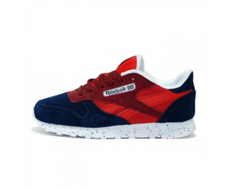 Женские кроссовки REEBOK CLASSIC замшевые красно-синие