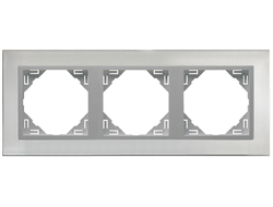 Efapel 90930 TIA, Рамка 3 поста, сталь/алюминий