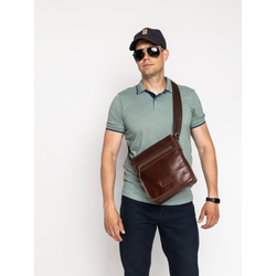 Кожаная мужская сумка Pontevico Premium brown (арт. 5080-53)