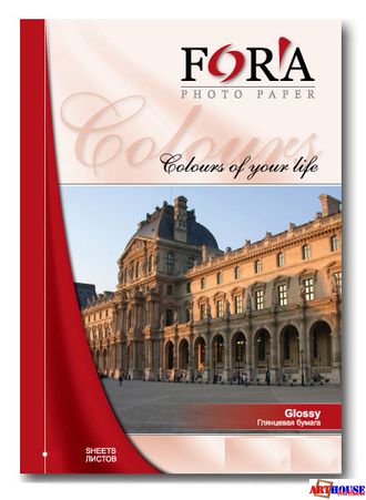 Фотобумага А4 глянцевая двухсторонняя 210г/м2 50л FORA