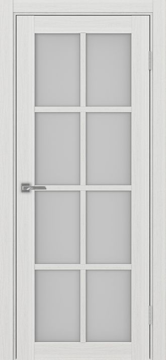 Межкомнатная дверь "Турин-541" ясень серебристый (стекло сатинато)