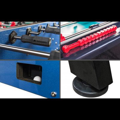 Настольный футбол (кикер) «Milan» (144 х 75,5, х 89 см, сине-черный)