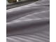 Постельное белье с простыней на резинке 2 спальный комплект Однотонный Сатин страйп цвет Серебристый