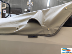 BOATCOVER PVC 440  150 см. (ходовые, стояночные, транспортировочные - прочное плетение) пепельный, бежевый