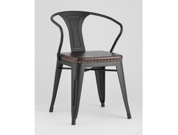 Стул TOLIX ARMS SOFT с подлокотниками черный матовый в Севастополе