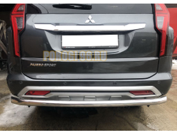 Защита заднего бампера d60 для Mitsubishi Pajero Sport (2021-...)