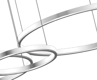 08223,16P(4000K) Подвес Тор серебро d80+60+40