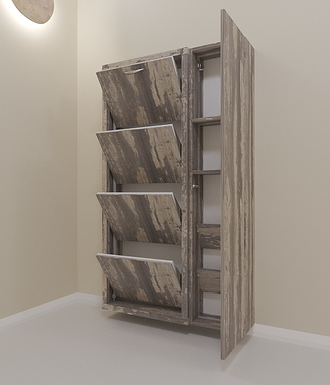 Обувница Айрон-4 Дуэт (ЛДСП)