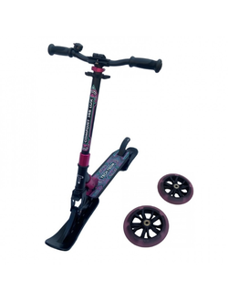 Самокат-снегокат 2в1 tech team COMFORT 145-lux black/pink 2022