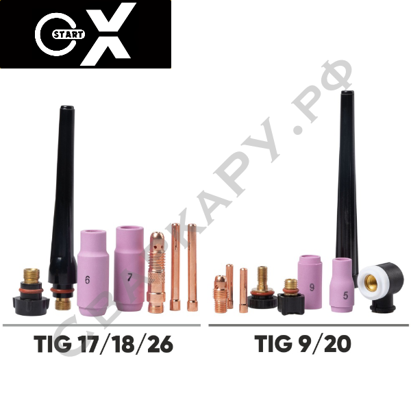 Горелка для TIG сварки Старт TIG-26 RF 360° SuperFlex 4м 180/130А газ