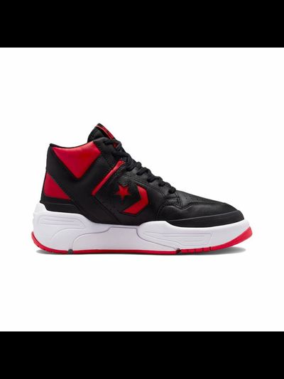 Кроссовки Converse Weapon Cx Colorblocked Leather Black черно-красные высокие A03232C