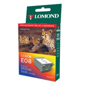 Картридж для принтера Epson, Lomonnd E08 Color, Многоцветный, 9мл, Водорастворимые чернила