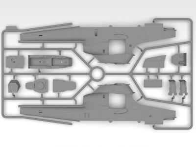 Сборная модель: (ICM 32060) Американский ударный вертолет AH-1G Cobra (раннего производства)