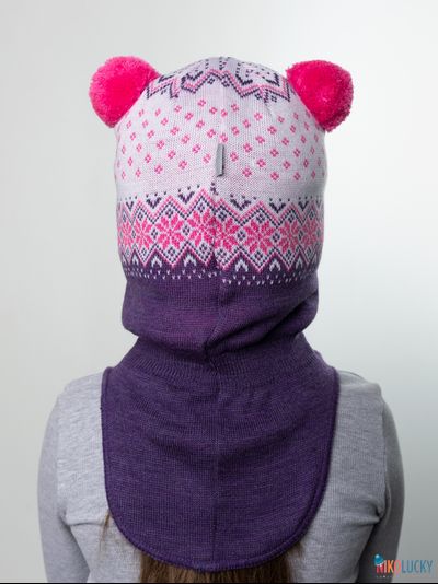 Шапка-шлем "Сказка" 22101-01, цвет баклажановый р. 48-50