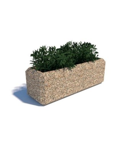 Уличное кашпо для цветов из архитектурного бетона №5 (коричневый)