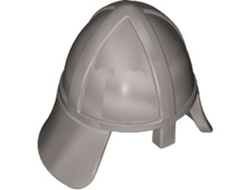 Minifigure, Headgear Helmet Castle with Neck Protector, Flat Silver (3844 / 6037507)