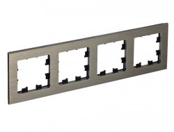 Рамка 4 поста металл латунь, серия AtlasDesign