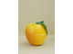 Яблоко с листом (желтое)