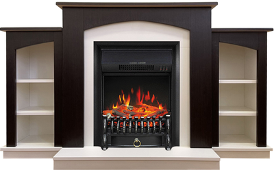 Электрокамин Скандинавия LUX BL-WT с очагом Fobos