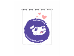 Штора в ванную для влюбленных, на 14 февраля  №15