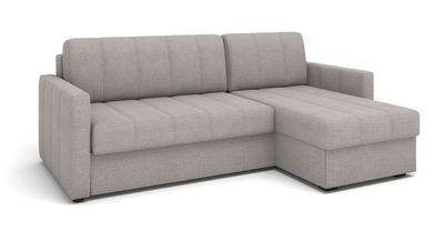 ДВУСПАЛЬНЫЙ РАСКЛАДНОЙ ПРУЖИННЫЙ УГЛОВОЙ ДИВАН-КРОВАТЬ МЕЛЬБУРН, НА НОЖКАХ, МЕТАЛЛОСКЕЛЕТ, СО СПАЛЬНЫМ МЕСТОМ И МЕХАНИЗМОМ ЕВРОКНИЖКА, С ПОДЛОКОТНИКАМИ