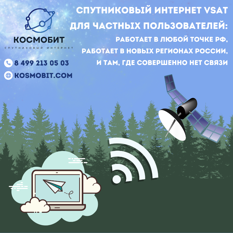 Спутниковый интернет VSAT доставка и подключение