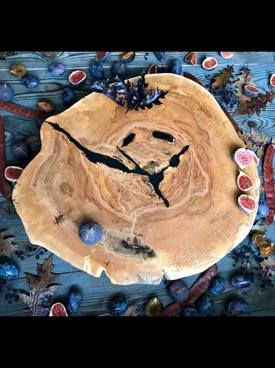 столик из спила березы