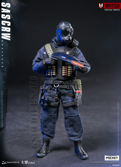 Британский спецназ САС фигурка 1/12 POCKET ELITE SERIES: SAS CRW Breacher (PES002) DAMTOYS