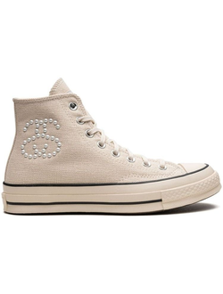 Кеды Converse Chuck 70 High Stussy Fossil Бежевые