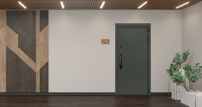 Стальная дверь   Vertu с зеркалом (биометрический замок)