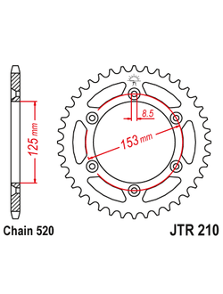 Звезда ведомая (48 зуб.) RK B4012-48 (Аналог: JTR210.48) для мотоциклов Honda, Betamotor