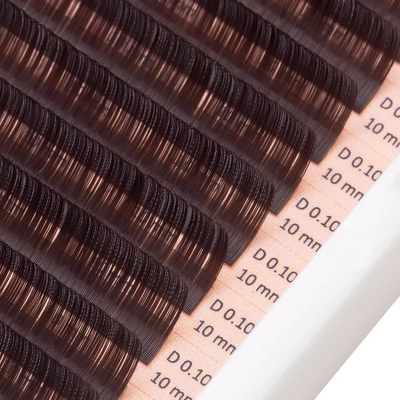 Ресницы коричневые BARBARA «ТЁМНЫЙ ШОКОЛАД» - Одна длина (16 линий)