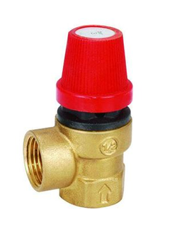 Предохранительный  клапан 1,5 bar, красный 1/2"гх1/2"г "ViEiR"