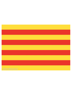 Флаг Каталонии гостевой Adria Bandiere 85B61 20x30см