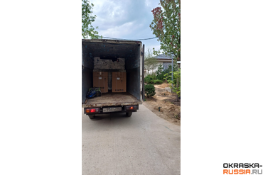 Разгрузка осушителя воздуха ASPRO-DRY90 на строительную площадку Клиенту из машины