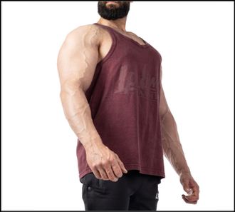 Майка-боксерка 2702-867  LP Tanktop Stonewashed  красный камень
