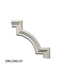 угловой элемент для молдинга У-08 гипсовый