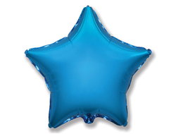 Гелиевая синяя фольгированная звезда