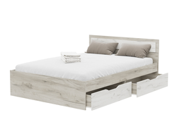 Спальня ГАРМОНИЯ - КР 605 Кровать 1400 Дуб Крафт Серый/Дуб Крафт Белый