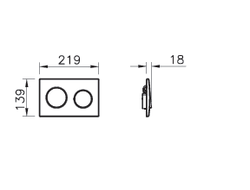 VitrA Панель смыва Uno, круглые кнопки, глянцевый хром, 730-0280EXP