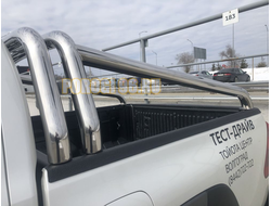 Защитная дуга двойная d76/76 для Hilux Black Onyx (2020-...)