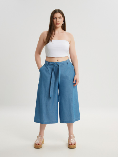 Кюлоты из тонкого дэнима