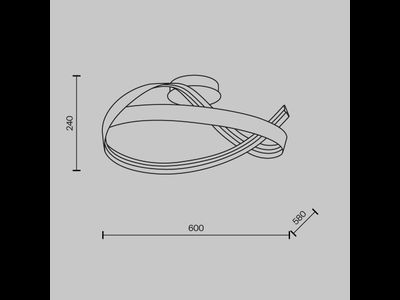 Потолочный светильник Plons, MOD283CL-L34BS3K
