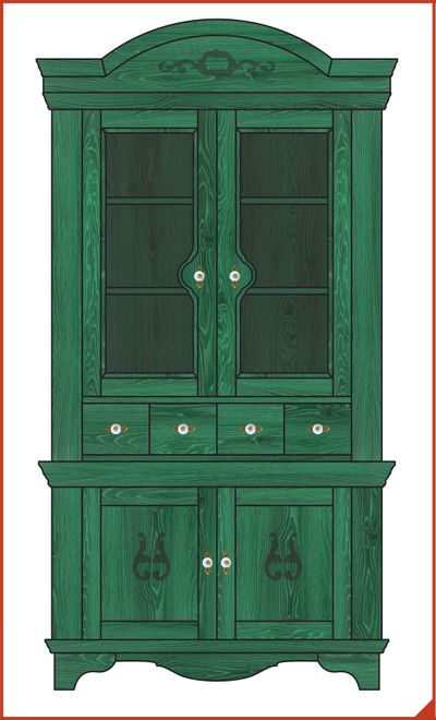 буфет изумрудный. массив дуба
