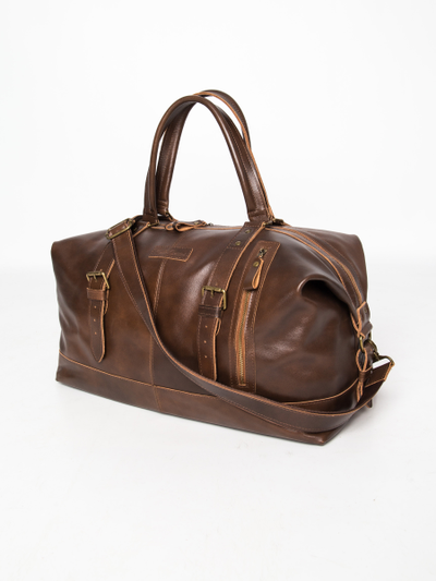 Кожаная дорожная сумка Campora Premium sienna (арт. 
4019-63)