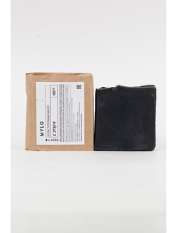 Фото натуральное мыло ручной работы с углём  RUSMYLO