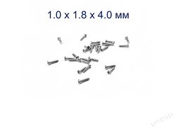 Винт М1.0*1.8*4.0 мм для носовых упоров серебро (100шт)